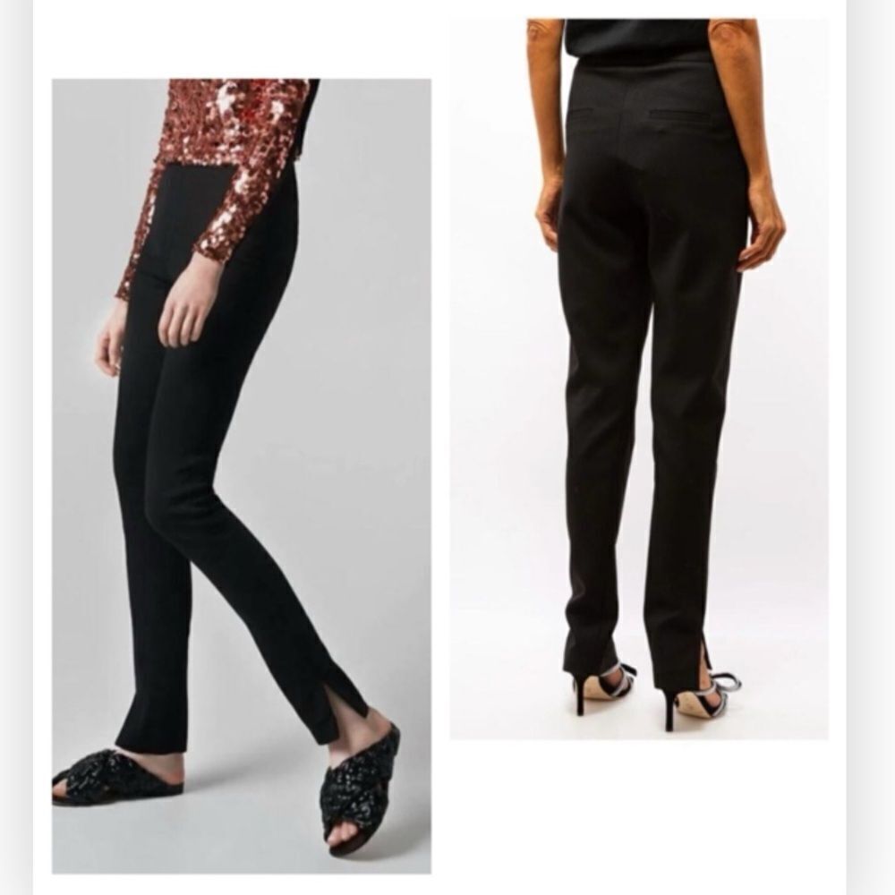 Smythe High Waist Side Slit Pants in black Size 26 $450